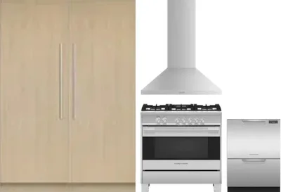 5 Piece Package Includes Refrigerator, Freezer, Range, Hood And Dishwasher